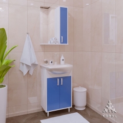 Комплект мебели для ванной Corozo Koral Колор 50 Синий