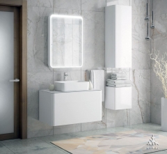 Комплект мебели для ванной Corozo Koral Рино 90 навесной Белый
